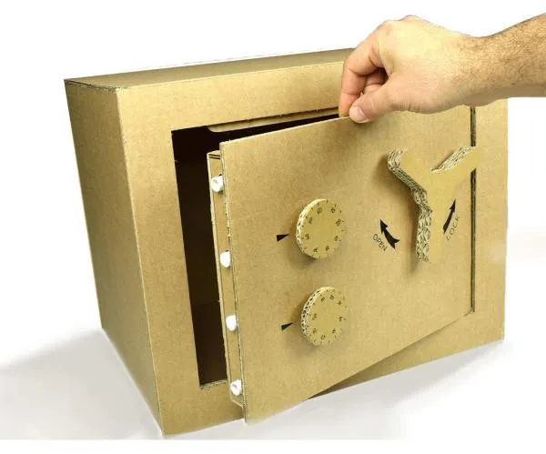 Изображение сейфа с кодовым замком из картона