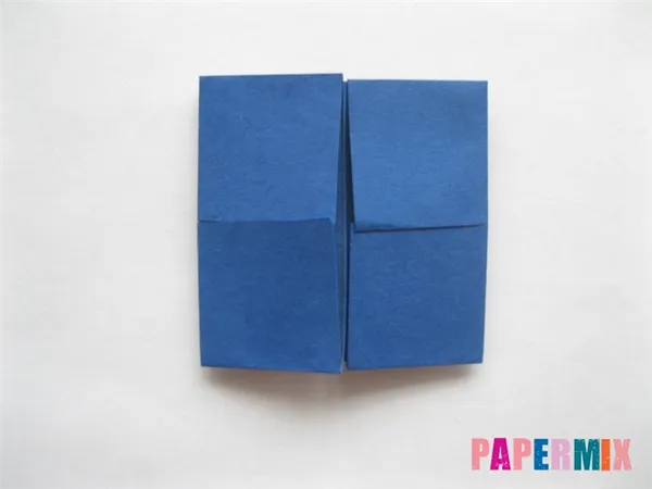 Как сделать бумажный книжный шкаф (оригами) шаг за шагом - шаг 6