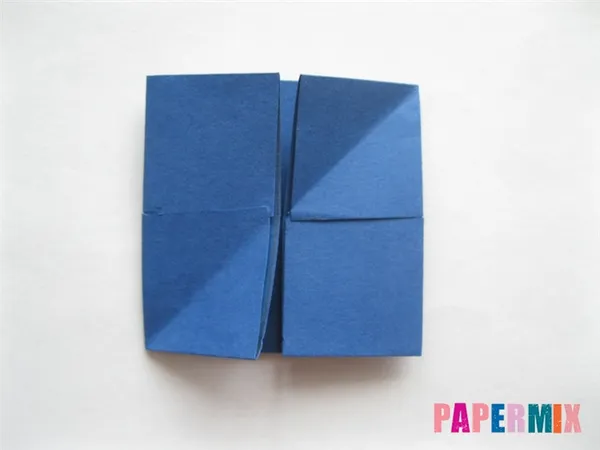 Как сделать бумажный книжный шкаф (оригами) шаг за шагом - шаг 8