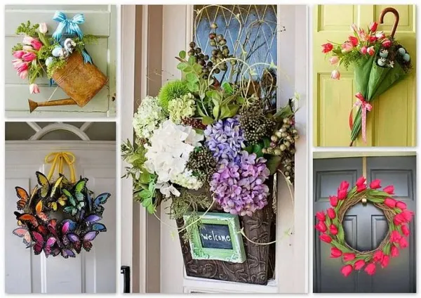 Весенний декор двери