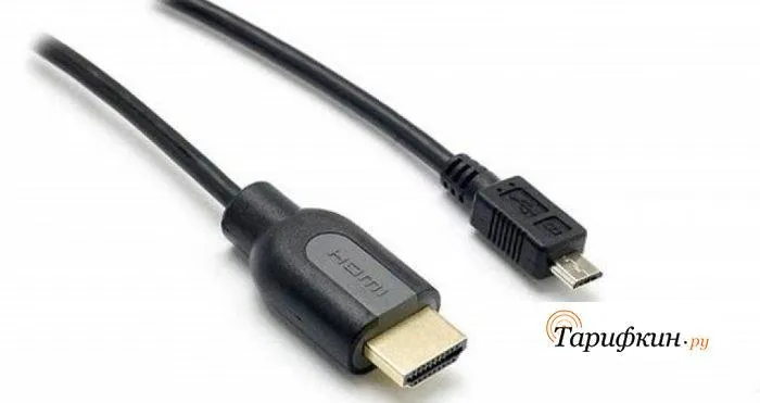 По HDMI кабелю