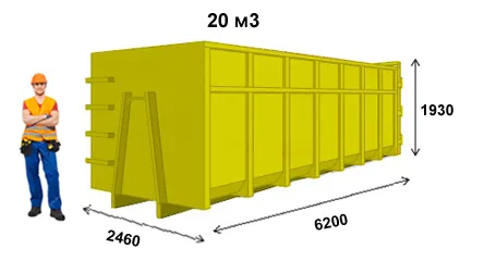 Сколько кубов мусорный контейнер 3