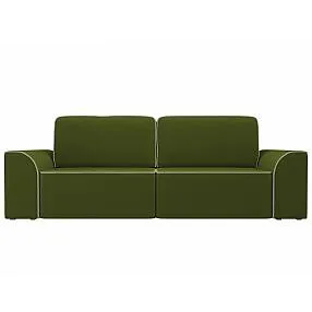 Прямой диван Вилсон Микровельвет Зелёный