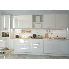 Прямая кухня Логика-02 Белый глянец