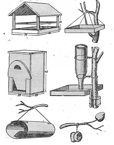 Как сделать кормушку для птиц из дерева 13