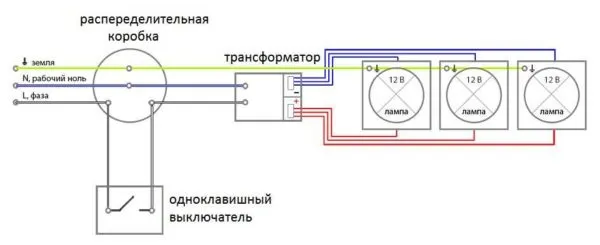 С трансформатором на 12 В