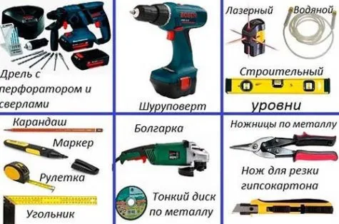 инструменты для монтажа гипсокартона