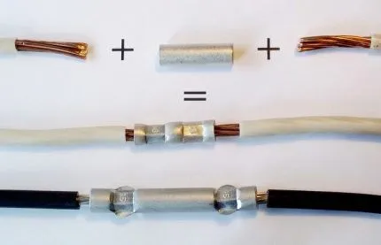 Опрессовка провода гильзой
