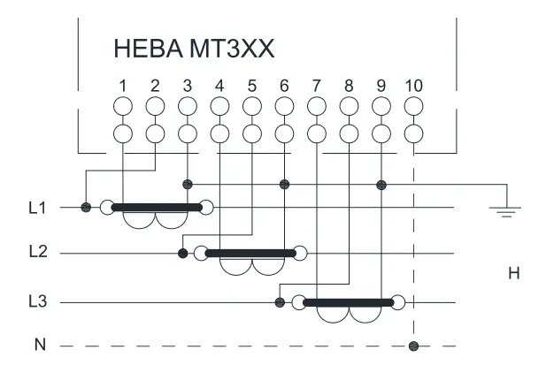 Схема включения счетчиков НЕВА МТЗХХ