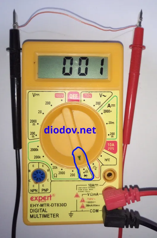 Как определить обрыв провода мультиметром