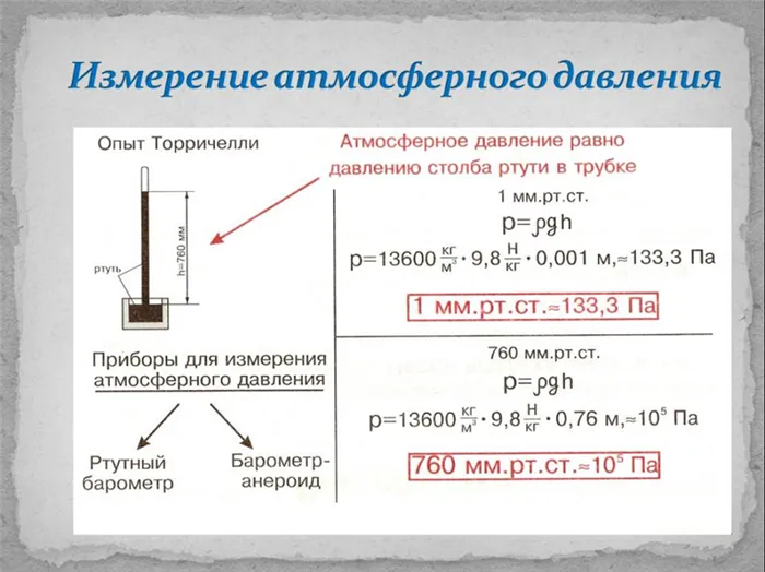 Измерение атмосферного давления. Автор24 — интернет-биржа студенческих работ